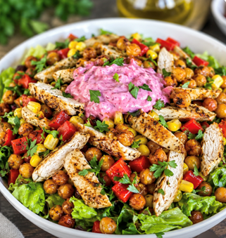 Tavuklu Çıtır Nohut Salatası